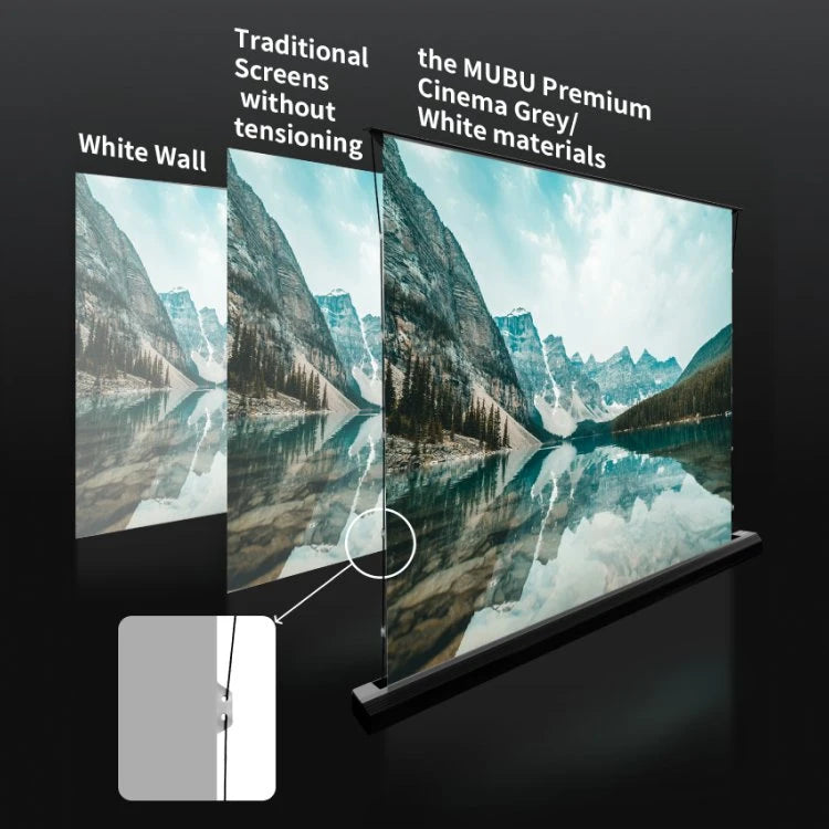 NORSEN Sunrise UST ALR Motorized Floor Rising Screen – Ambient Light Rejecting Electric Screen with Remote Control (100"/120")