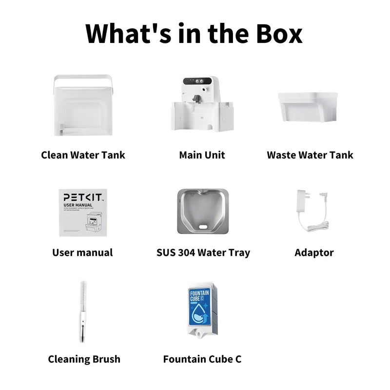 PETKIT Eversweet Ultra 5L Filterless Smart Pet Water Fountain with AI Camera, Cats & Small Dogs, Multi-Pet Hydration Tracking, Auto Refill & App Control (White)