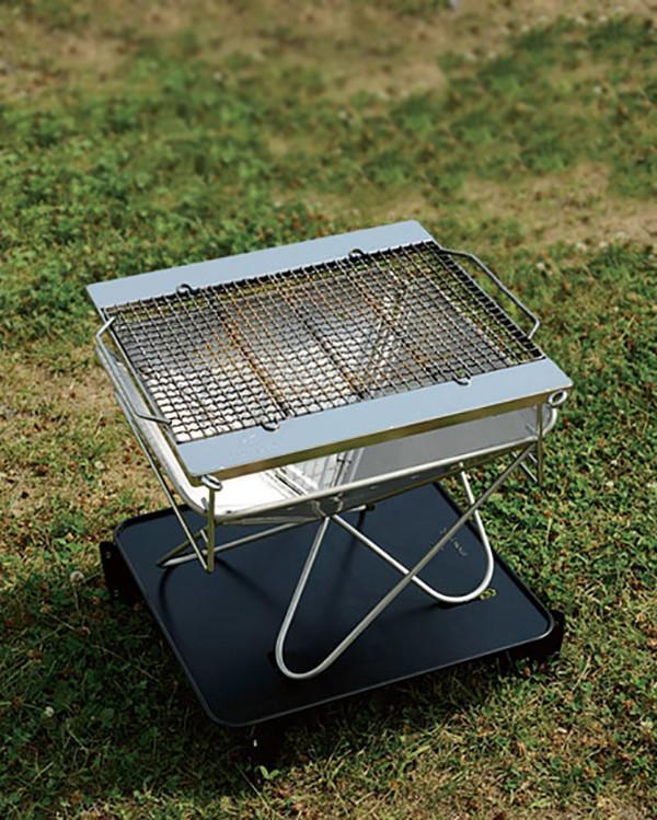 Barbecue pour cheminée Snow Peak - Accessoires pour grillades au feu de bois - Acier chromé - Taille L