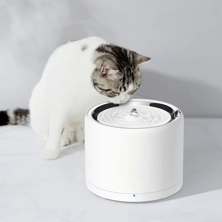 PETKIT Eversweet 3 Pro Smart Pet Water Fountain for Cats & Small Dogs, UVC, Wireless Pump, Stainless Steel Tank, App Control, Ultra-Quiet, 1.6L (White)