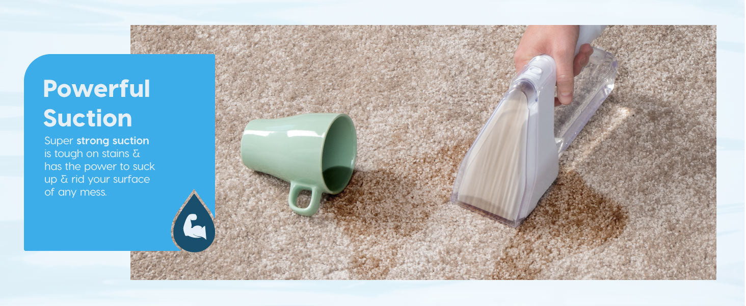 Nettoyeur portatif pour taches sur canapés et tapis IRIS - Blanc