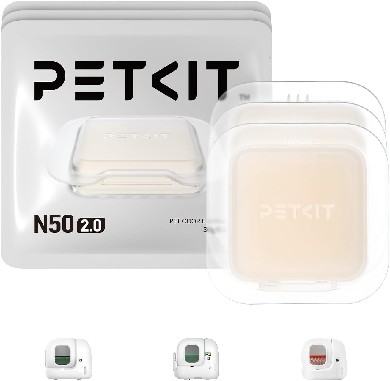 PETKIT N50 Odor Eliminator 2.0 Exclusive for PuraMax 2 (Pack of 3)