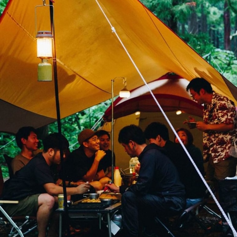 Ensemble tente de camping Snow Peak SET-250RH + tapis de sol