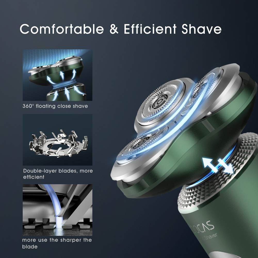 Soocas S5 Electric Shaver - Rechargeable Razor for Men with Triple Blade System and Precision Trimmer