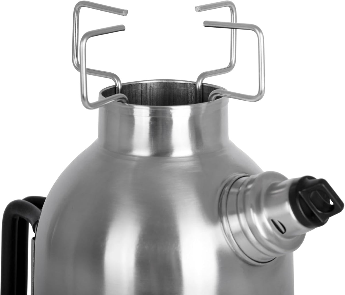 Petromax Fire Kettle Outdoor Stove(0.79 quart) - Campfire Cookware Boils Water or Heats Up Small Meals, Stainless Steel