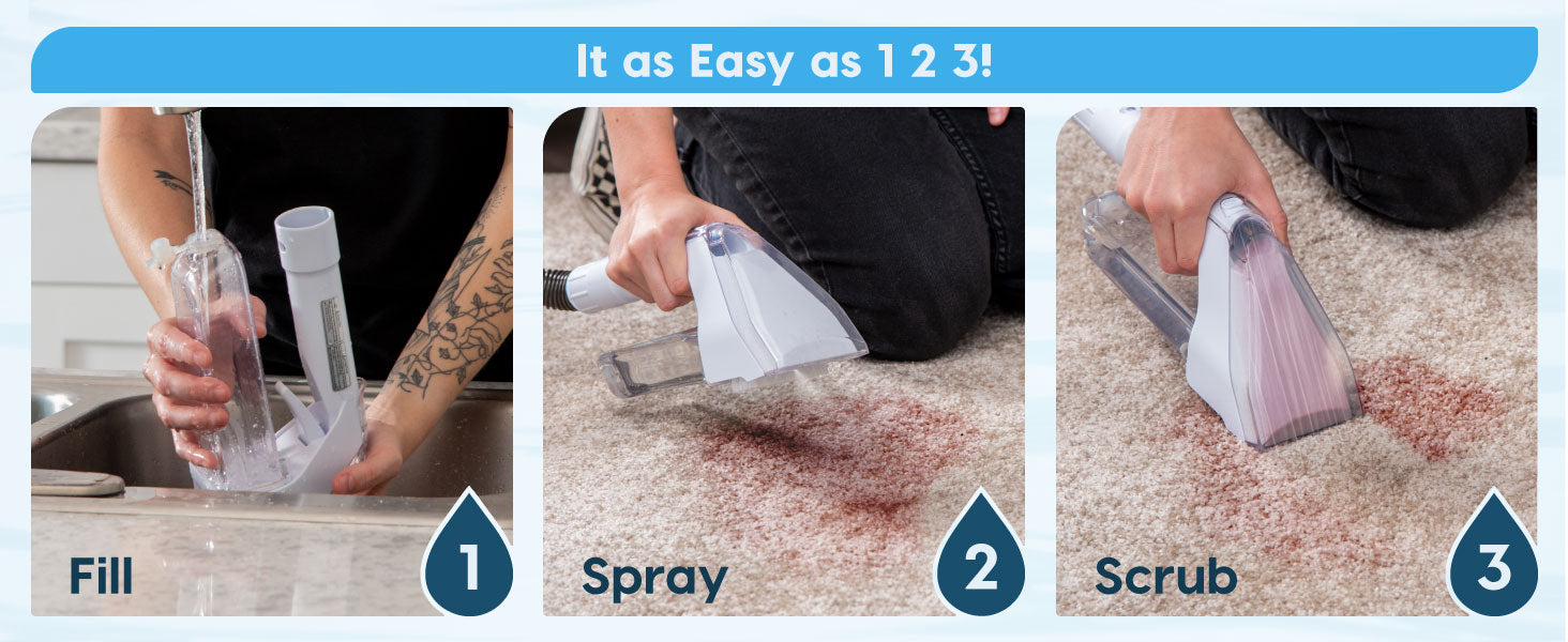 Nettoyeur portatif pour taches sur canapés et tapis IRIS - Blanc