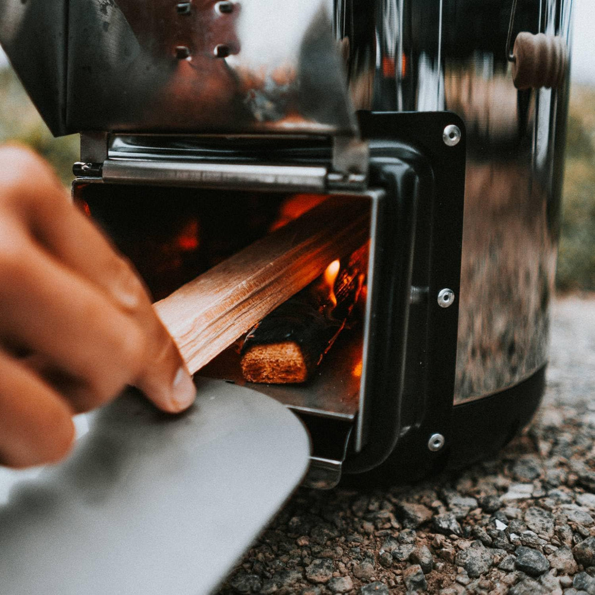 Petromax Rocket Stove rf33 Compact Outdoor Stove with Cast Iron Cooking Surface