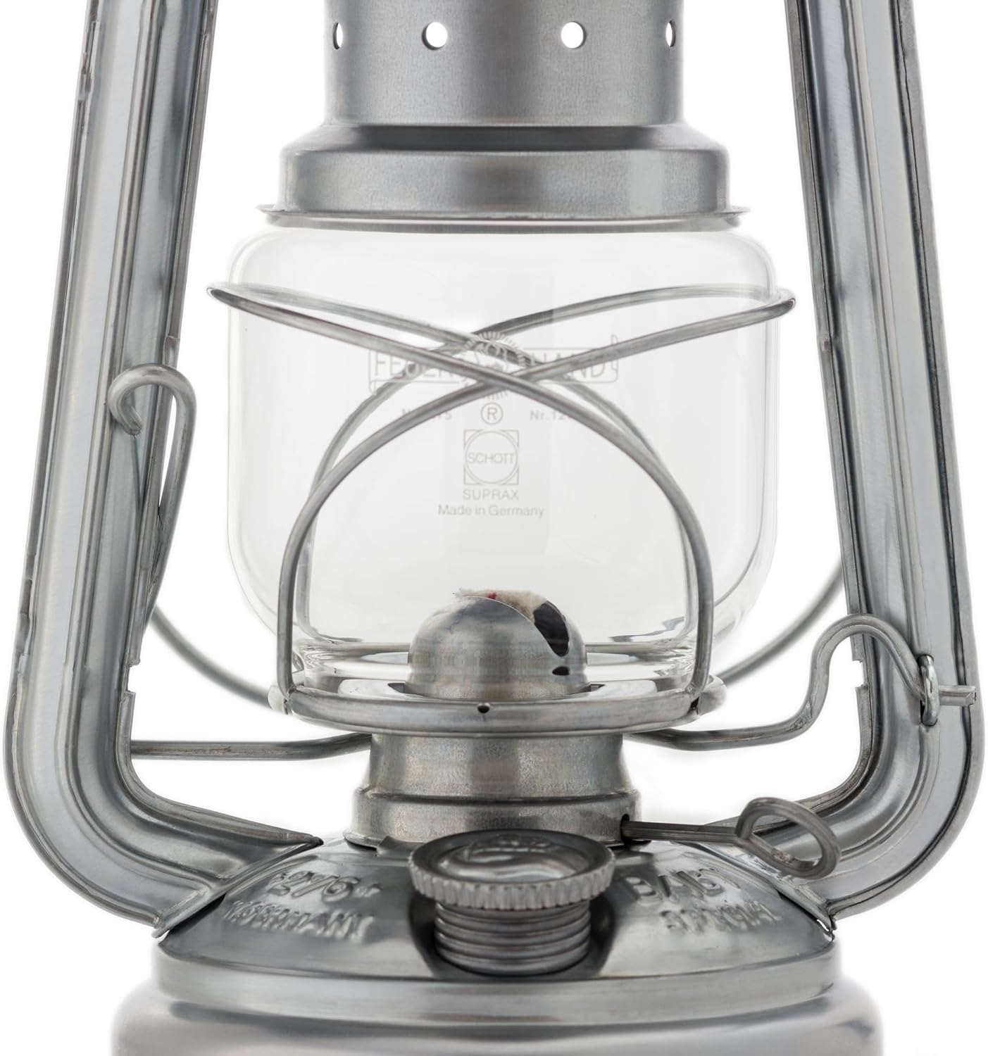 Feuerhand 276 Outdoor Hurricane Oil Lantern, Zinc/Black