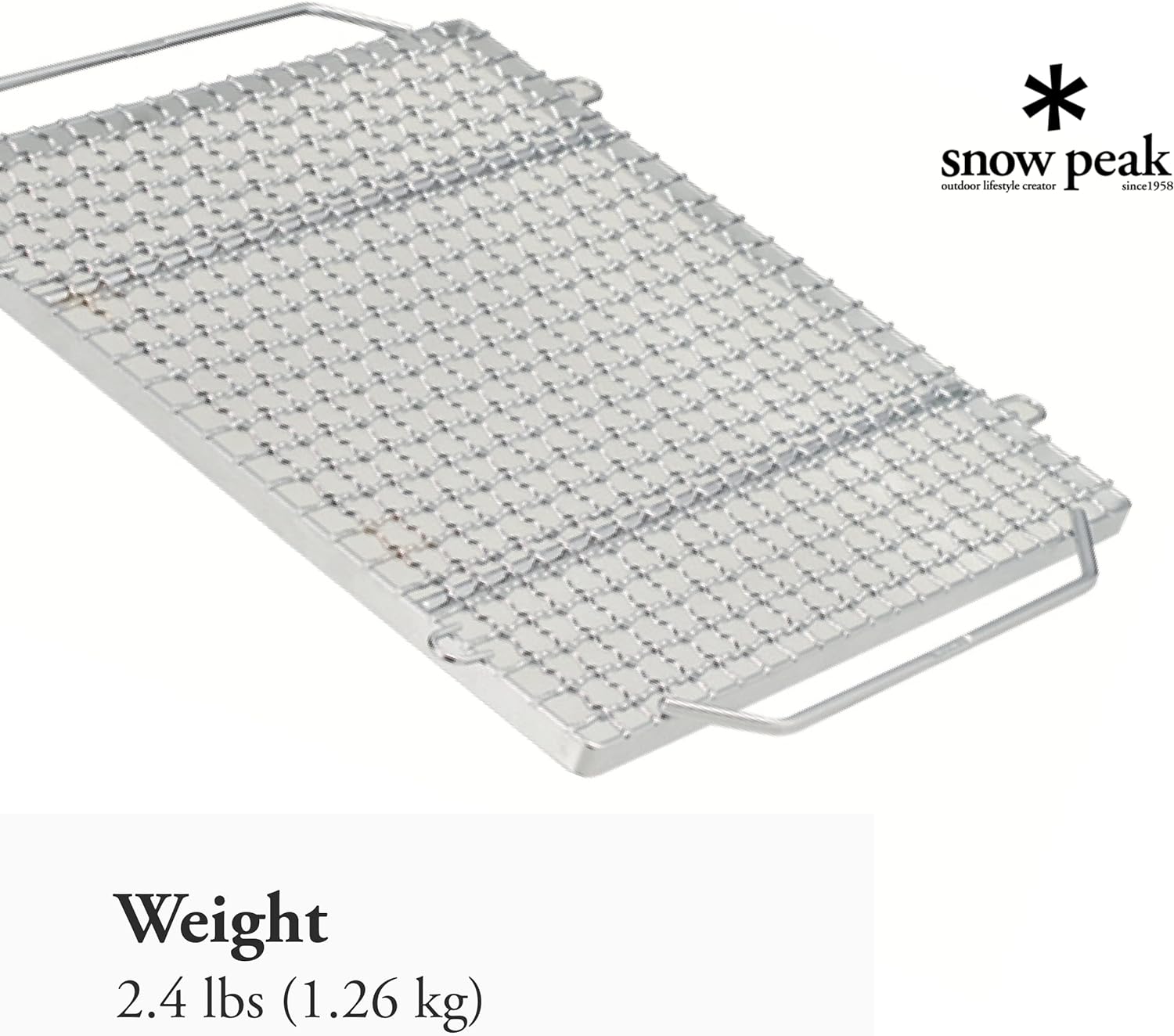 Barbecue pour cheminée Snow Peak - Accessoires pour grillades au feu de bois - Acier chromé - Taille L