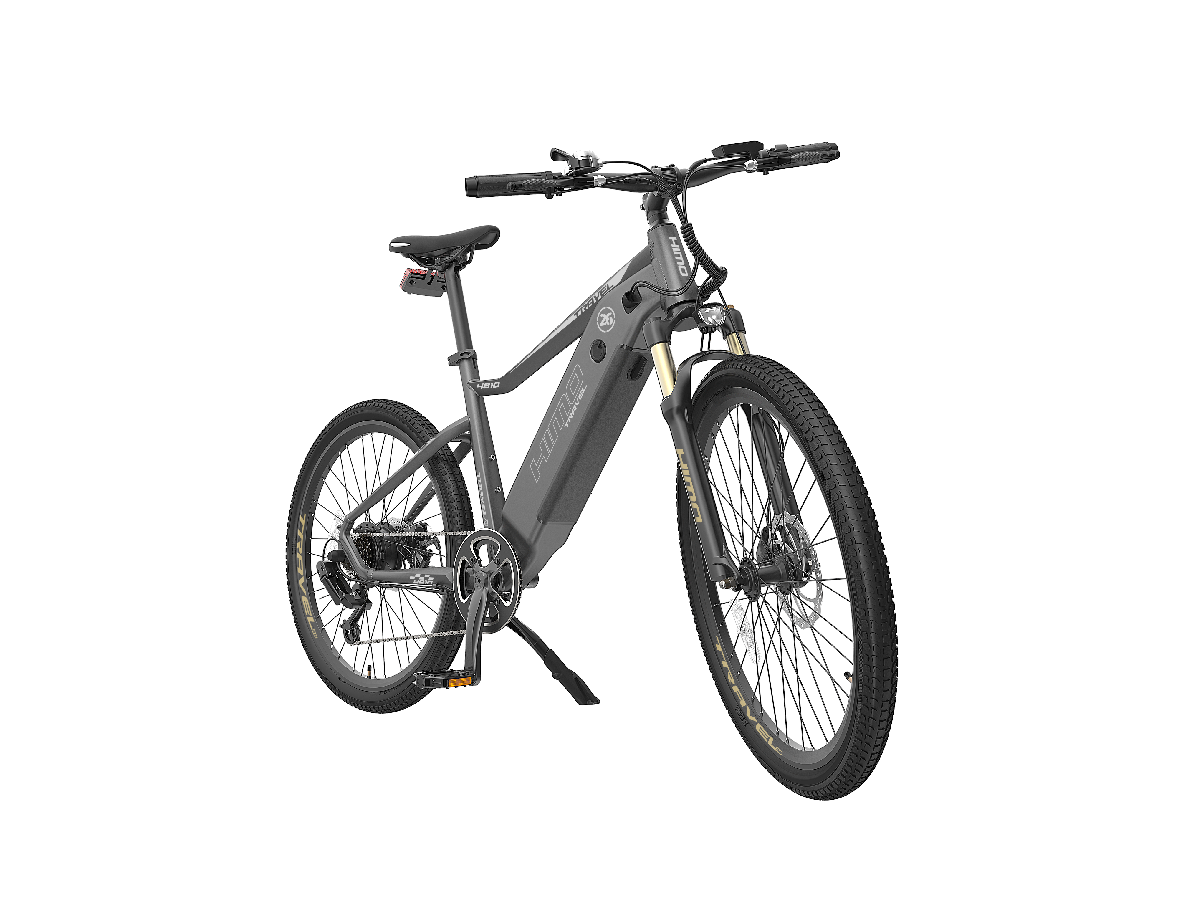 Himo C26 e-bike: 100KM range, 48V 10Ah battery, Shimano 7-speed, 0-7 pedal assist, Multifunction LCD (White/Grey)