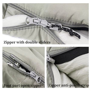 Sac de couchage lavable en coton avec capuche Naurehike M400 (gris)