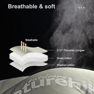 Sac de couchage lavable en coton avec capuche Naurehike M400 (gris)