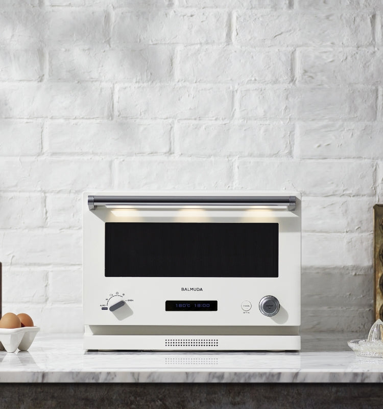 BALMUDA K04AWH The Range Flat Microwave and Oven(White/Grey)
