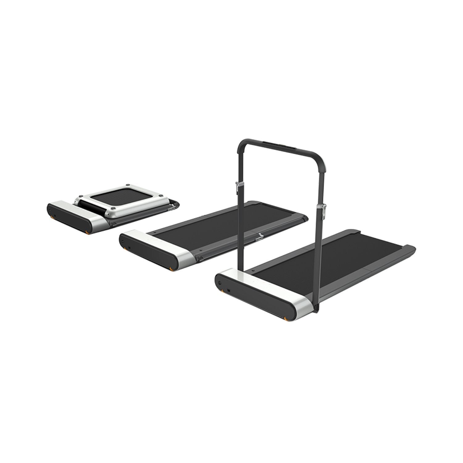King Smith WalkingPad R1 Pro Foldable Treadmill 3 Views: Folding, No Handrail and Handrail