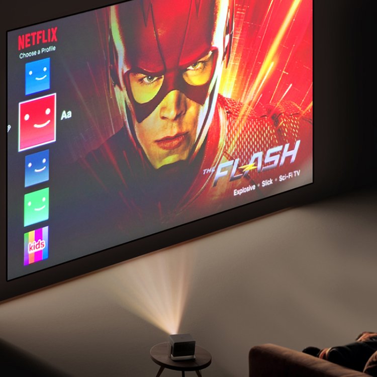 the MUBU Everglow Fixed Frame Projector Screen Lifestyle: Home Theatre