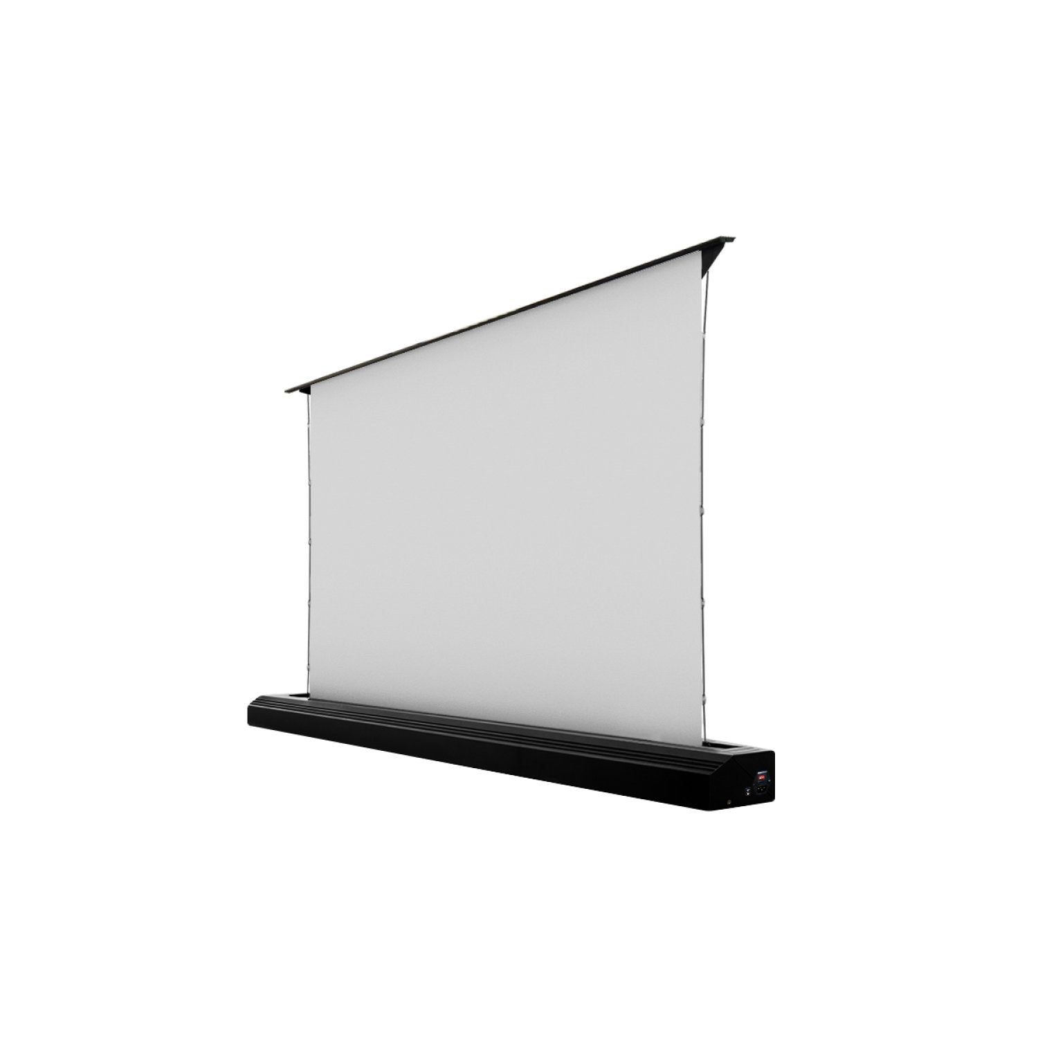 the MUBU Rollable motorized projector screen Side View
