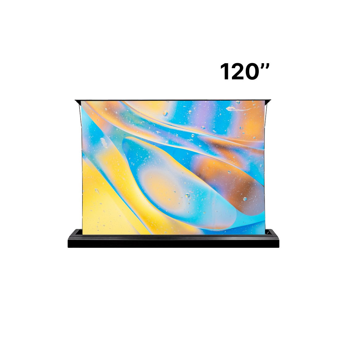 the MUBU Sunrise 120 Inch Motorized Floor-rising Projector Screen