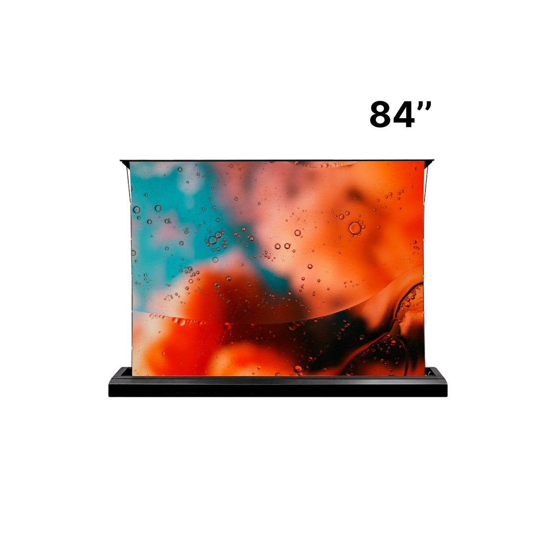 the MUBU Sunrise 84 Inch Motorized Floor-rising Projector Screen