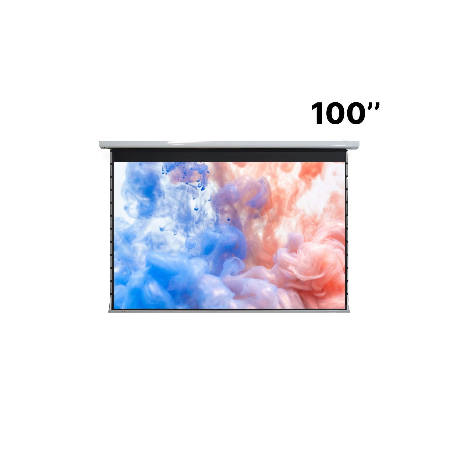 the MUBU Aurora 100 Inch Tab-Tensioned Electric Pull Down Projector Screen