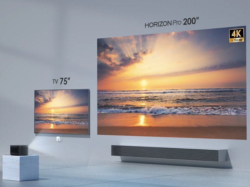 Horizon Pro delivers true 4K image quality on a massive 200” screen, transforming your game nights and movie experiences with stunning resolution.