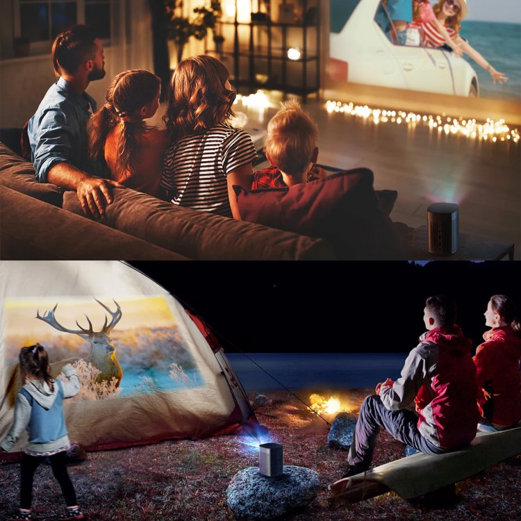 XGIMI MoGo Pro+ Projector Use Case Indoor Home and Outdoor Camping