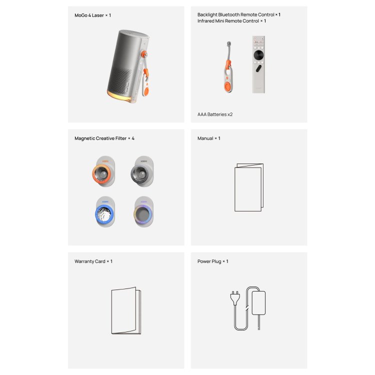 XGIMI MoGo 4 Laser Projector, What's in the box