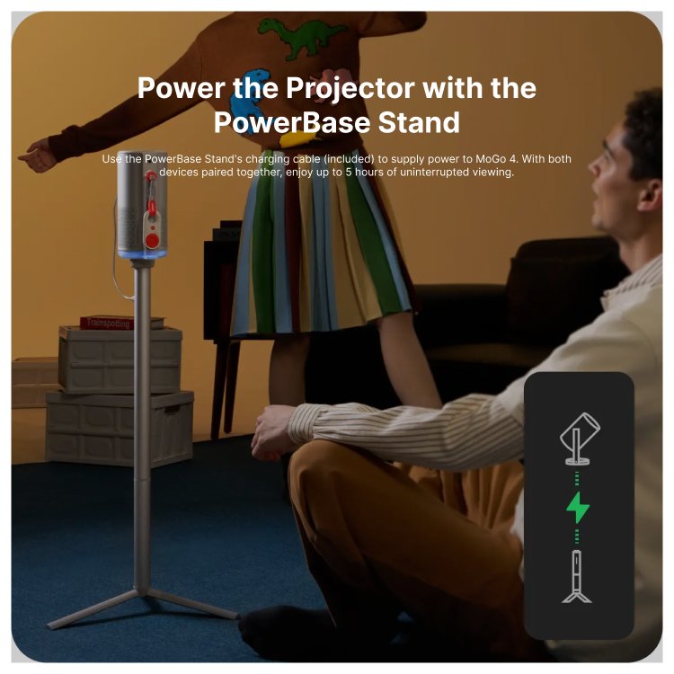 XGIMI MoGo 4 Projector PowerBase Stand Bundle