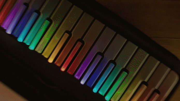 Piano portable intelligent PopuPiano (blanc/noir)