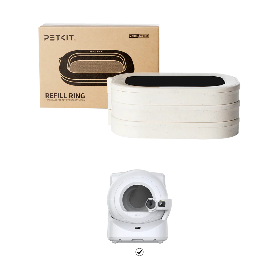 PETKIT Refill Ring for PURABOT ULTRA Self-Cleaning Cat Litter Box (Pack of 3)