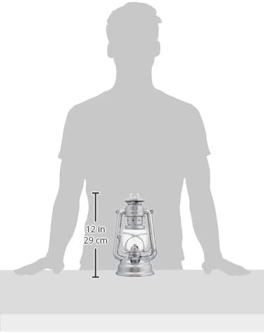 Feuerhand 276 Outdoor Hurricane Oil Lantern, Zinc/Black