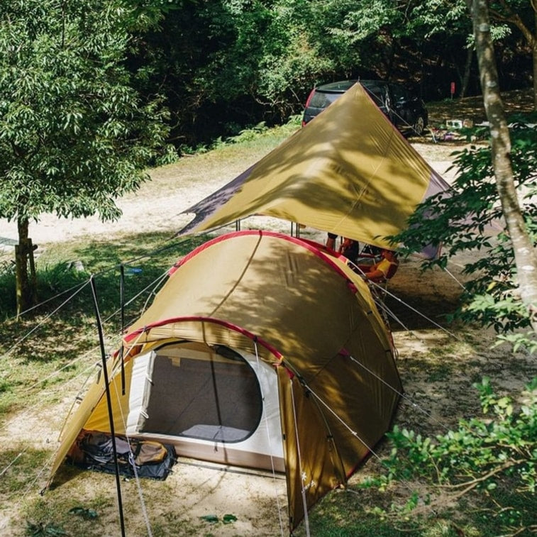 Snow Peak Camping Tent SET-250RH + Ground Mat Set Package
