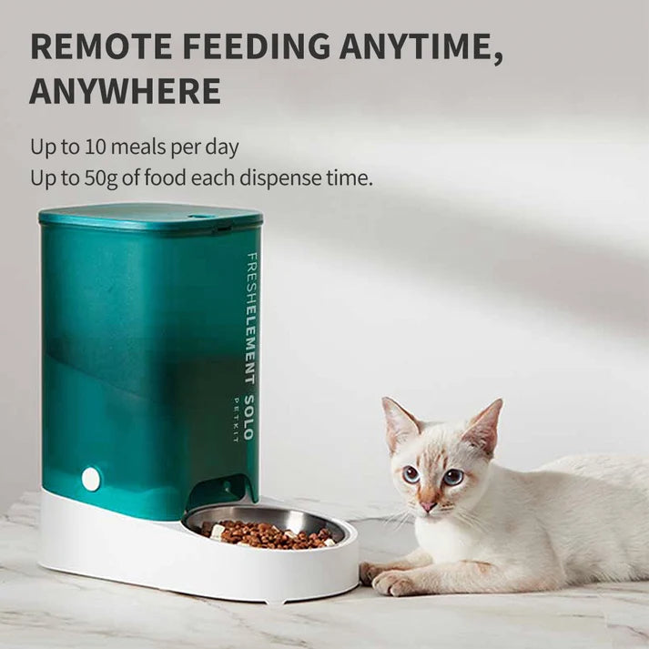 PETKIT Fresh Element Solo 3L Smart Automatic Pet Feeder, App Control, Timed Feeding Schedules & Portion Control, Fresh-Lock, for Cats & Small Dogs (Grey)