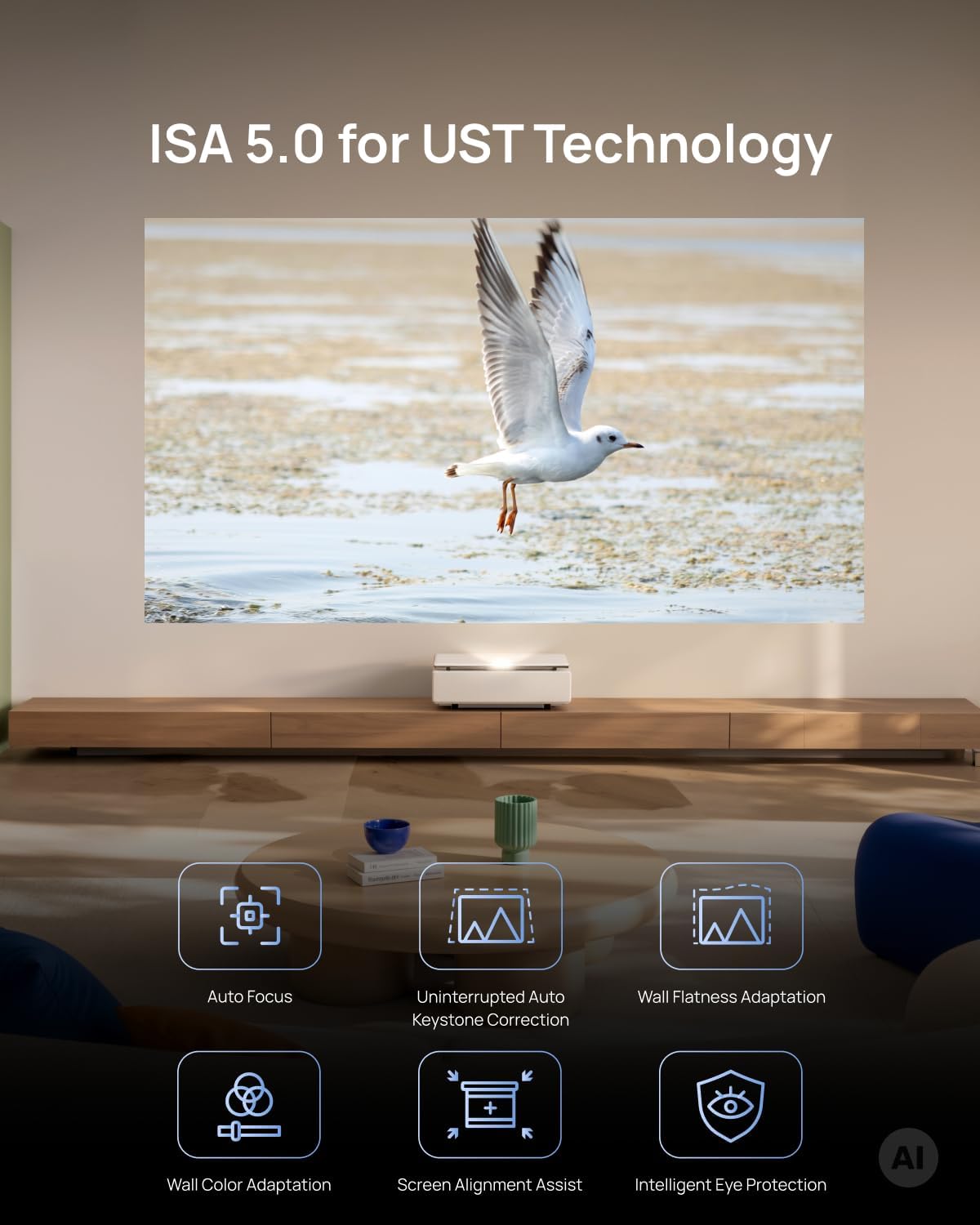 [NEW]XGIMI MIRA Pro Ultra Short Throw Laser Projector, 4K UHD, 3000 ISO Lumens