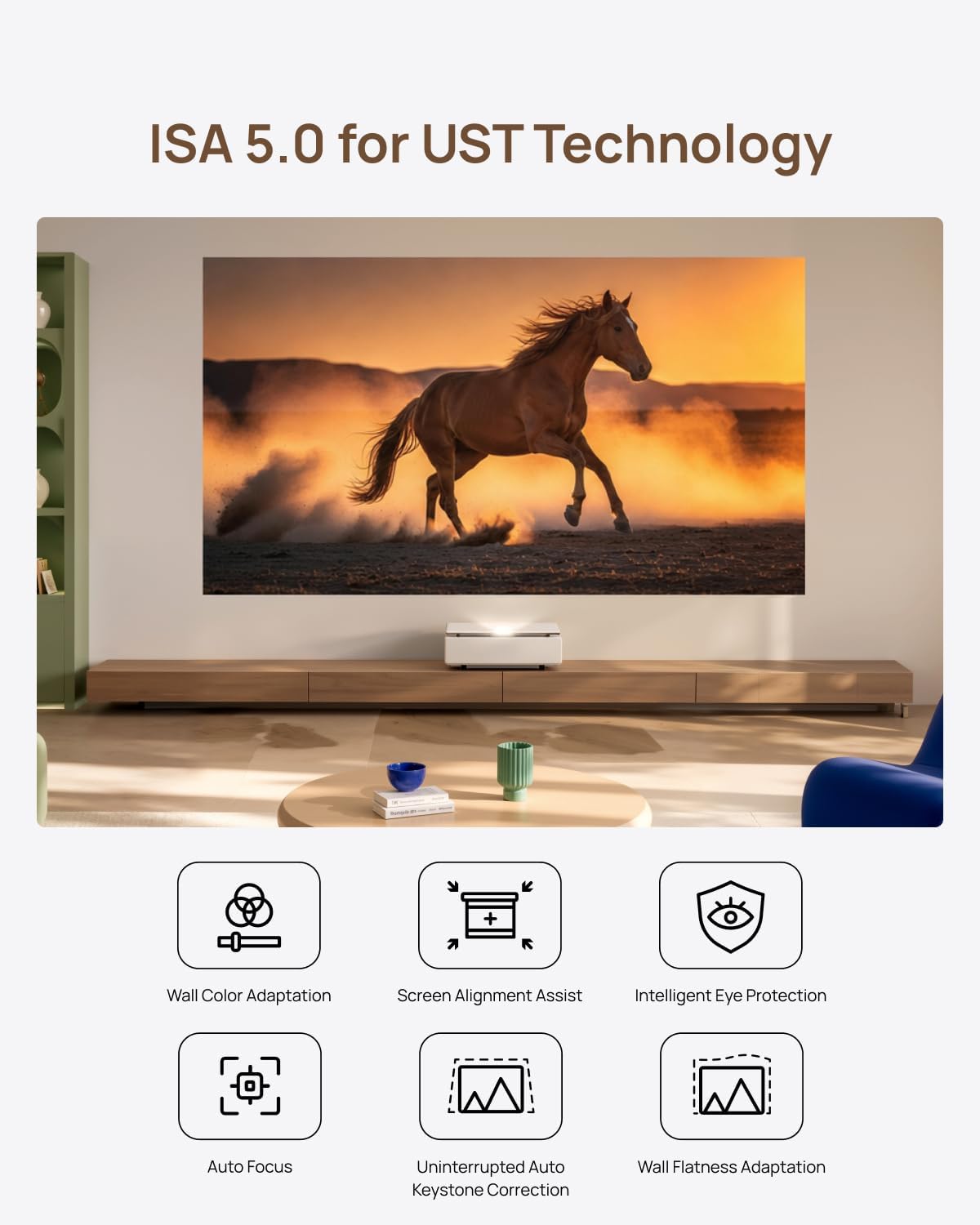 [NEW]XGIMI MIRA 4K Triple Laser Ultra Short Throw Projector, 2000 ISO Lumens