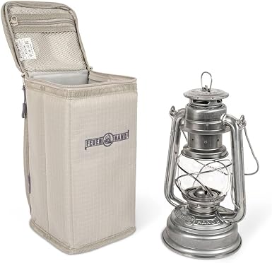 Feuerhand 276 Outdoor Hurricane Oil Lantern, Zinc/Black
