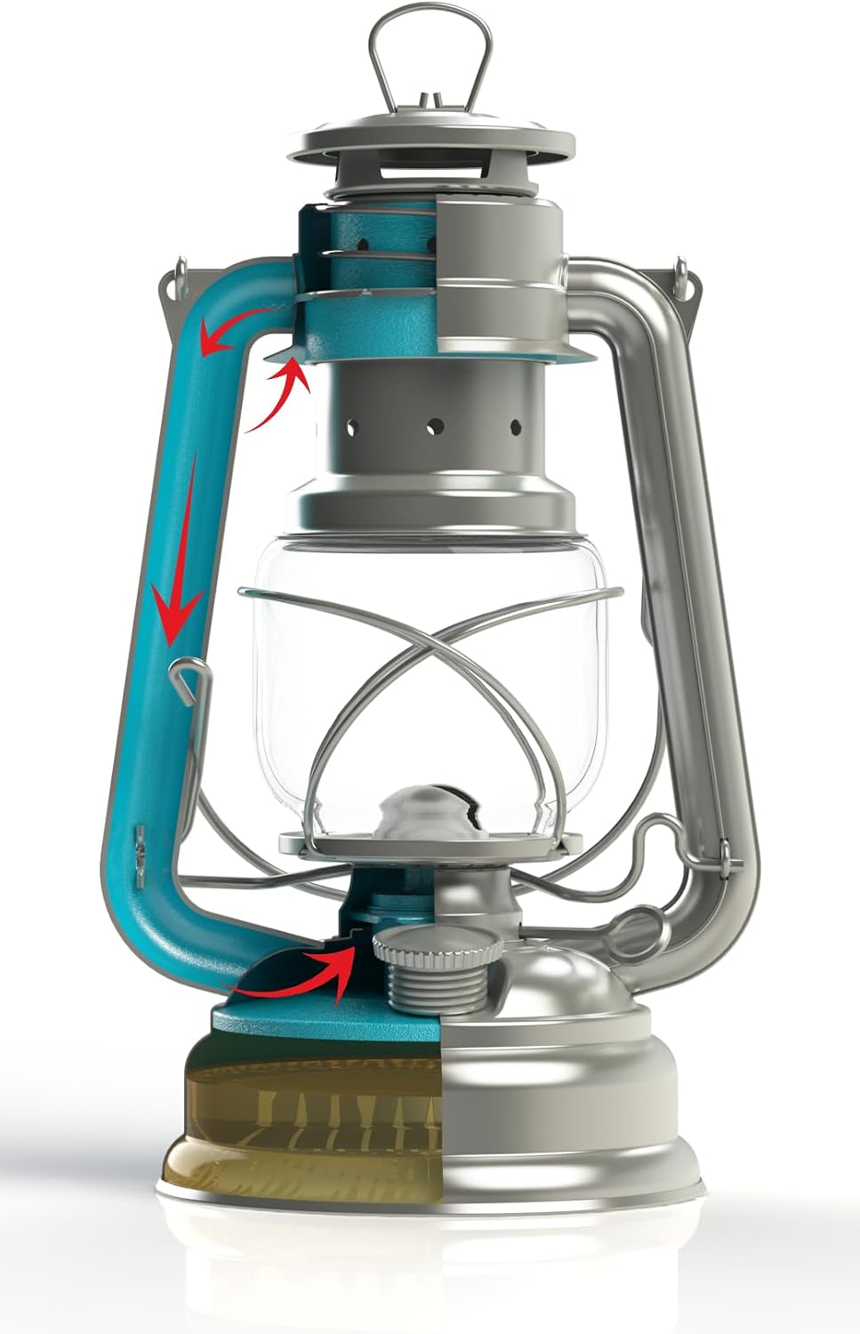 Feuerhand 276 Outdoor Hurricane Oil Lantern, Zinc/Black