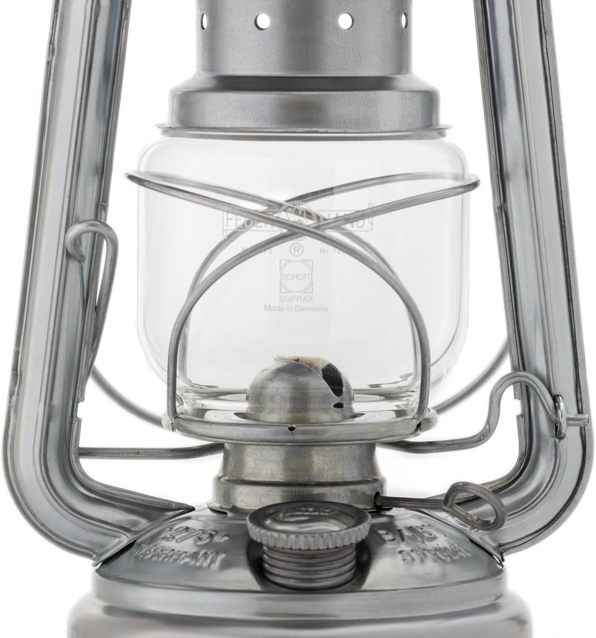 Feuerhand 276 Outdoor Hurricane Oil Lantern, Zinc/Black