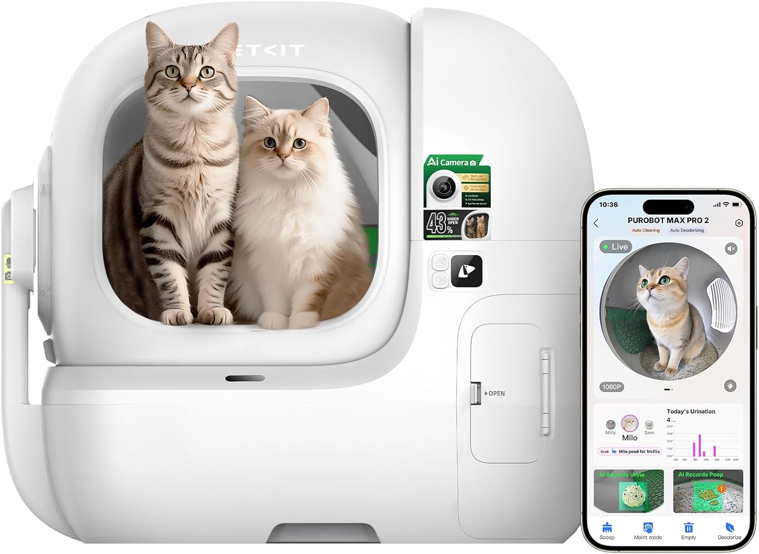 NEW] PETKIT Purobot Max Pro 2 Automatic Cat Litter Box