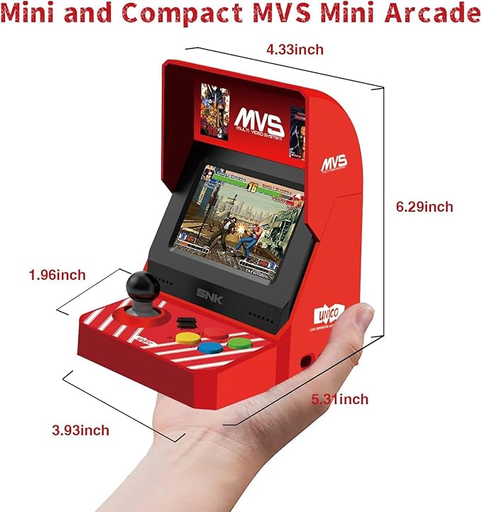 SNK MVS Mini Home Arcade Machine, 45 Pre-Loaded Classic SNK NeoGeo Games