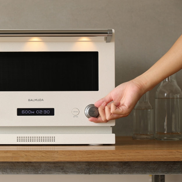 BALMUDA K04AWH The Range Flat Microwave and Oven(White/Grey)