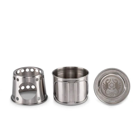 Petromax Cooking Cup 2 in 1 Cooking Plate and Collapsible Cup with Folding Handles