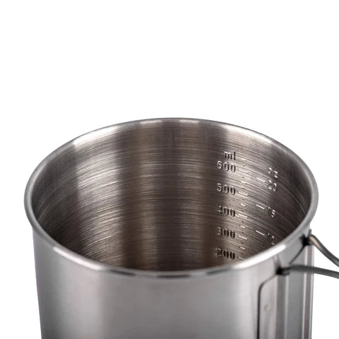 Petromax Cooking Cup 2 in 1 Cooking Plate and Collapsible Cup with Folding Handles