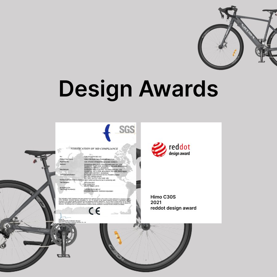 The HIMO H1, with its simple yet functional design, has been honored with the prestigious Red Dot Design Award.