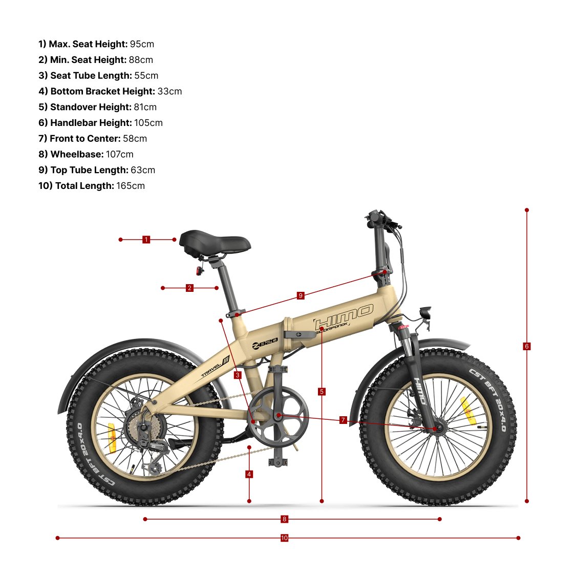 himo e bike klapprad HIMO ZB20 Folding Fat Tire E-Bike