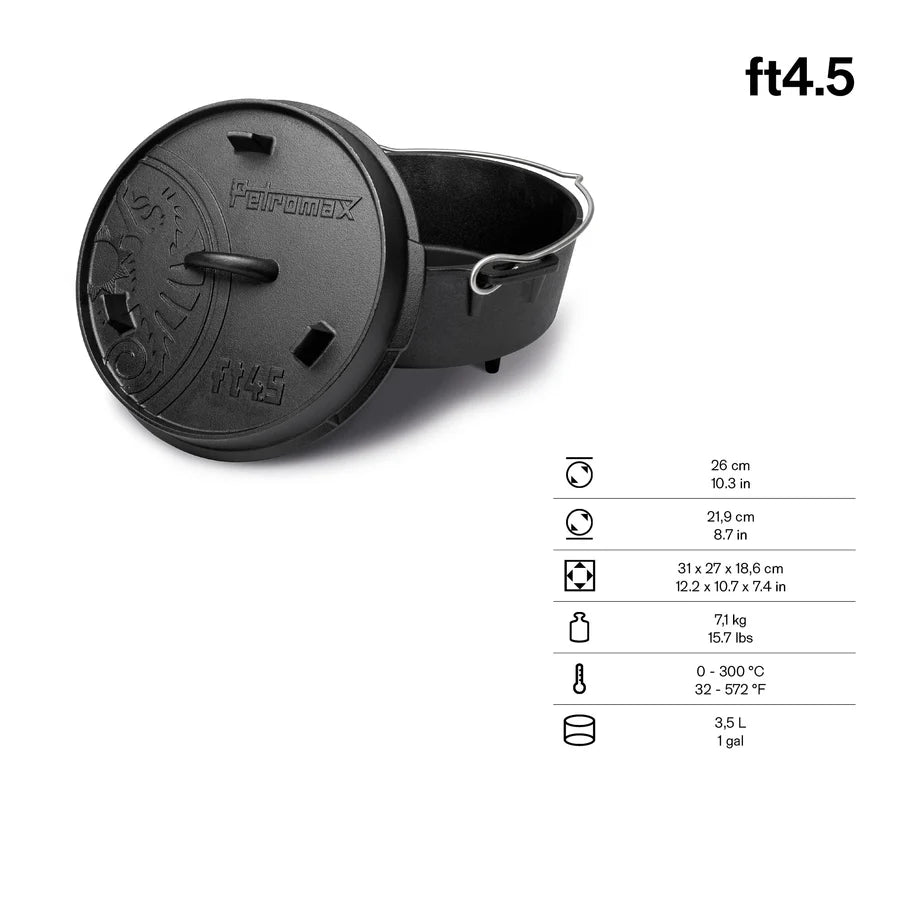 Petromax Dutch Oven 4.5t with feet