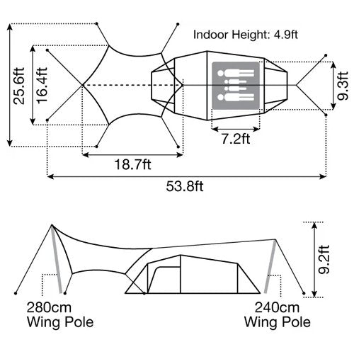 Snow Peak 250 Tent + Mat & Sheet (Entry Pack TT) Set