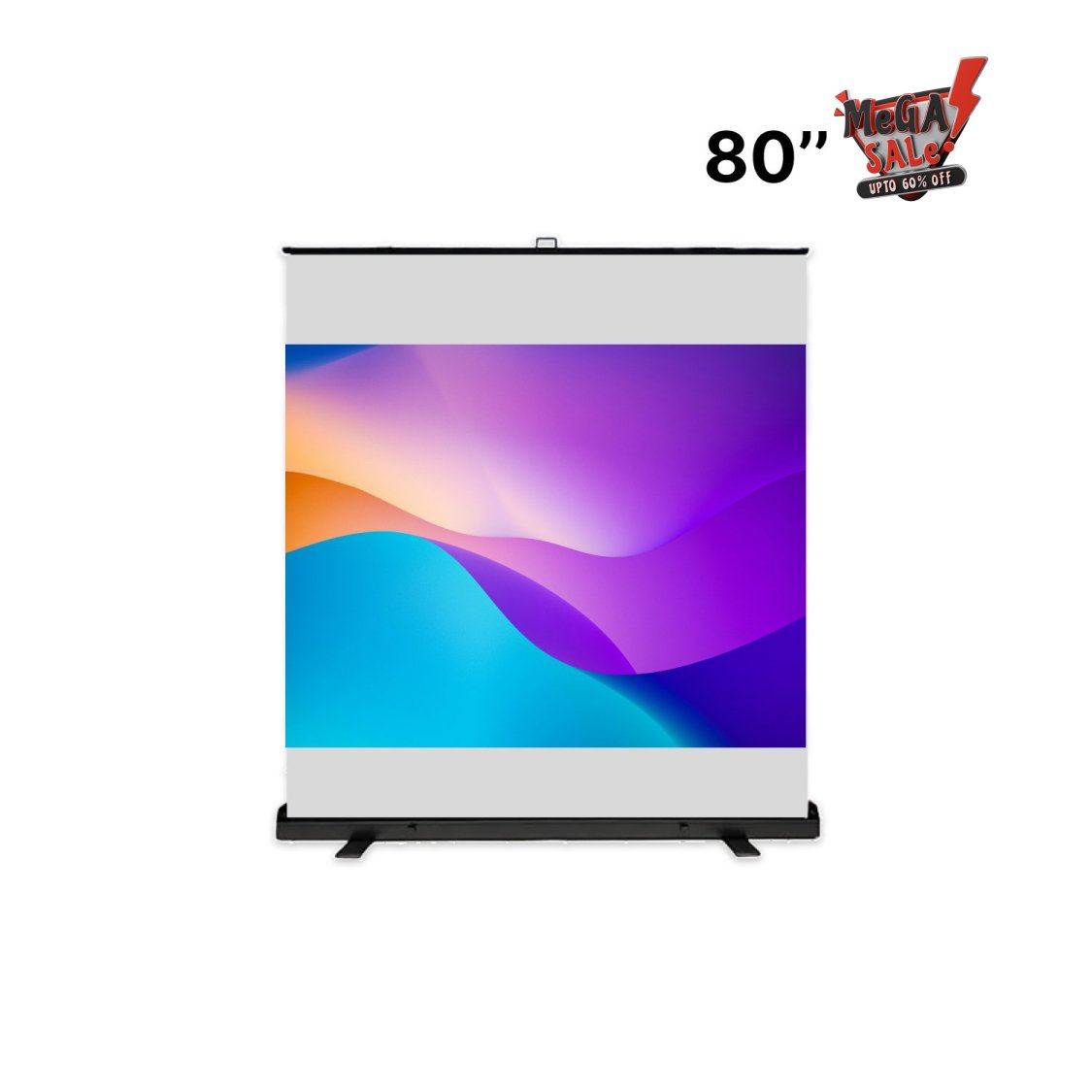 the MUBU Alpha 80 Inch Pull Up Projector Screen Friday KV