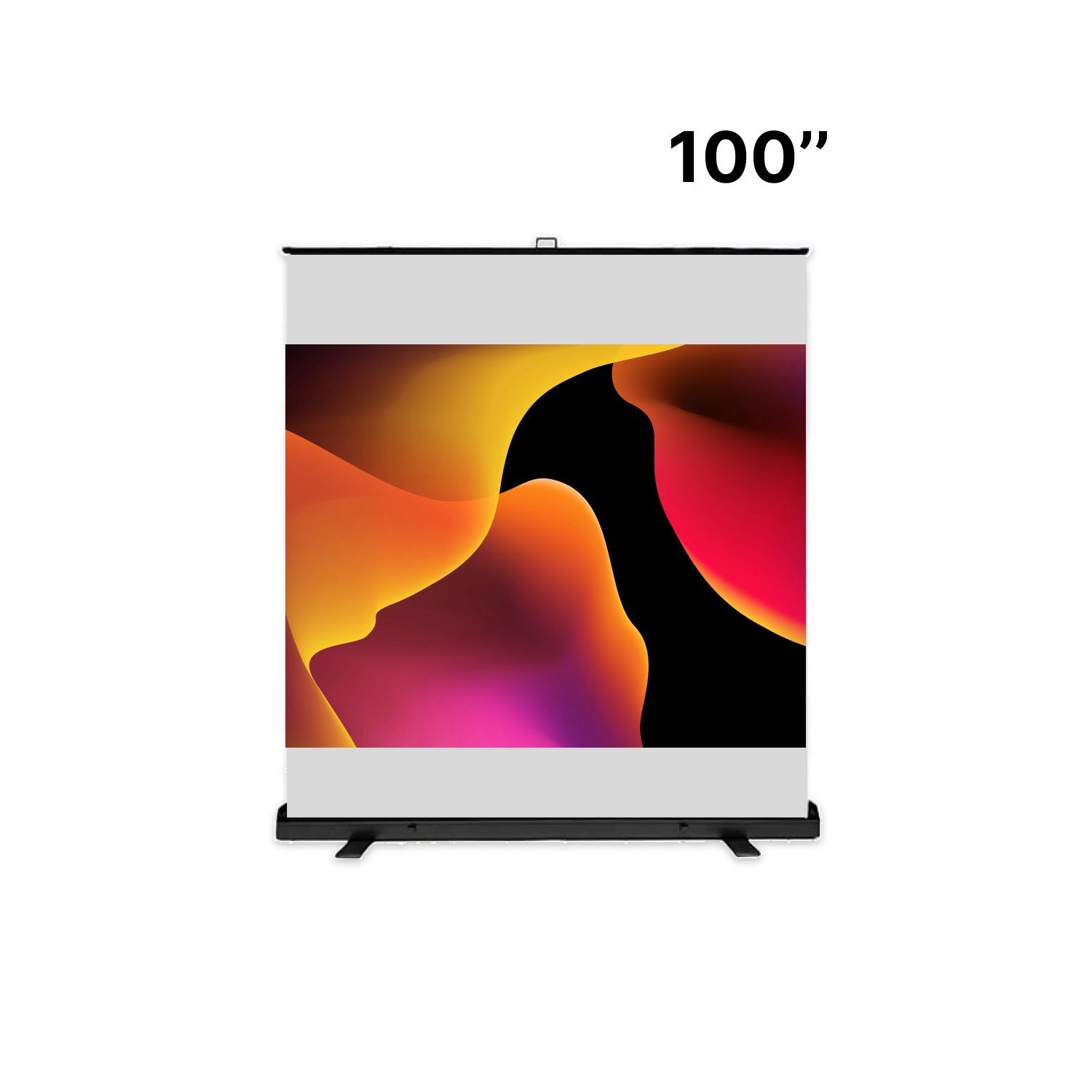 the MUBU Alpha 100 Inch Pull Up Portable Projector Screen