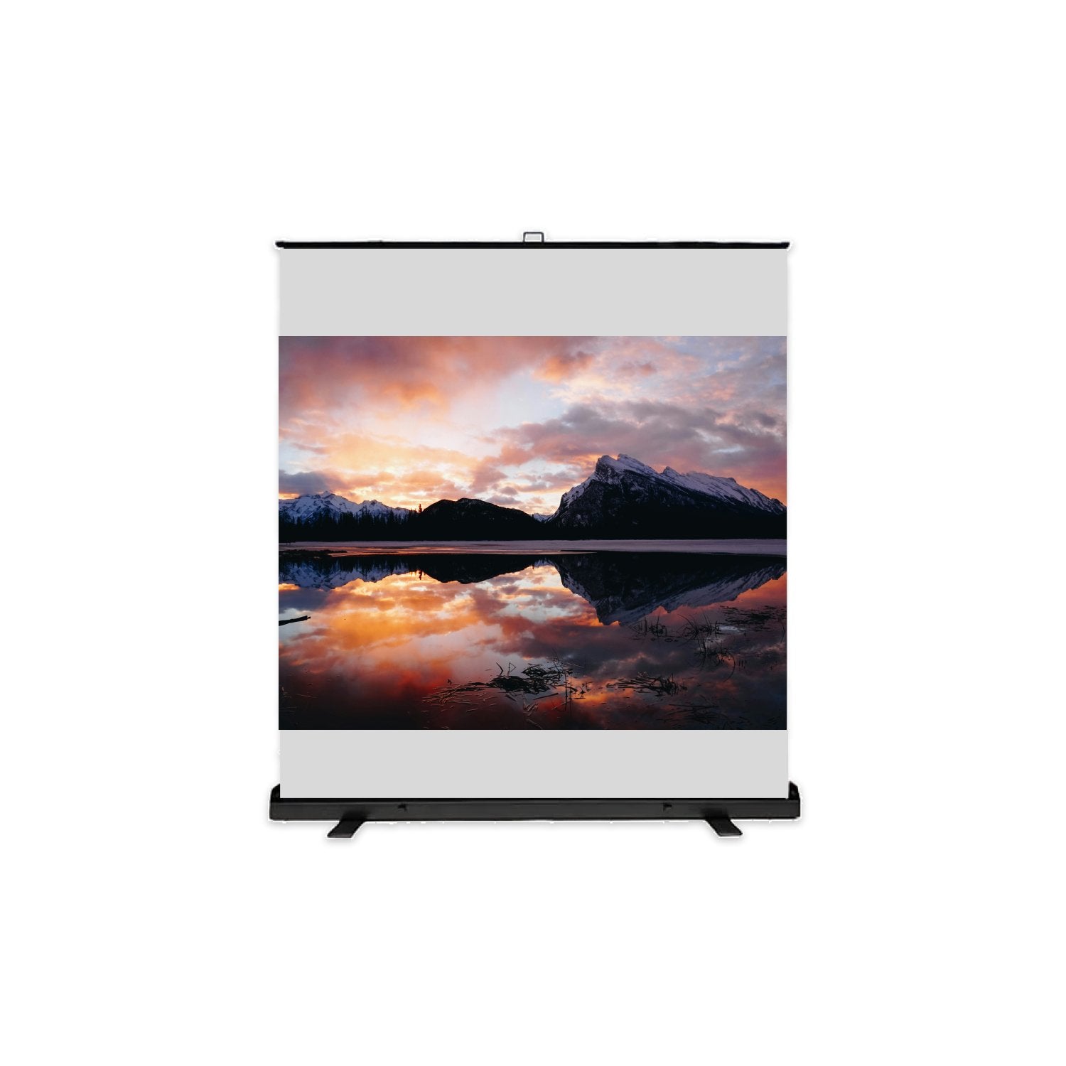 the MUBU Portable Manual Pull Up Projector Screen Front View