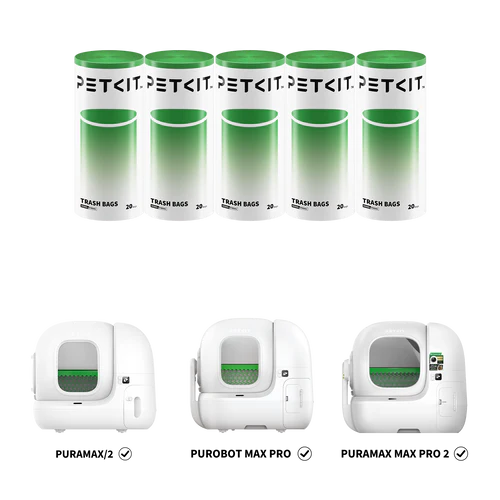 PETKIT Cat Waste Bag for Pura Max 2/ Purobot Max Pro (100 Trash Bags)